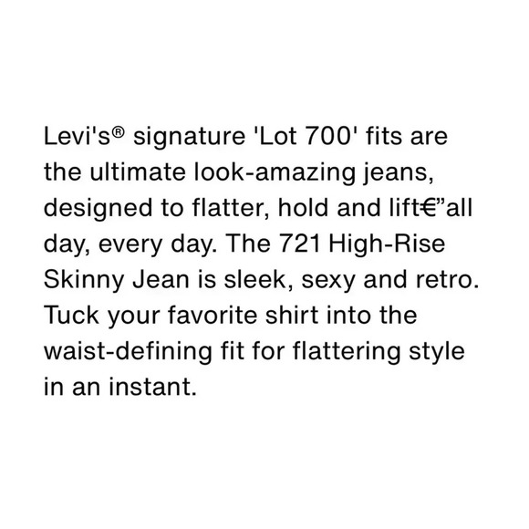 Levi’s 721 High Rise Skinny Destroyed Jeans Size 34 - Picture 4 of 12